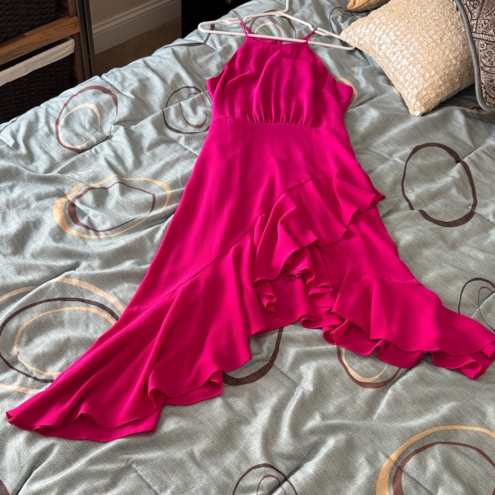 CeCe Hot Pink Asymmetrical Dress